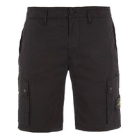 STONE ISLAND Supima Cotton Cargo Shorts 'Black' 1015L1110-A0029