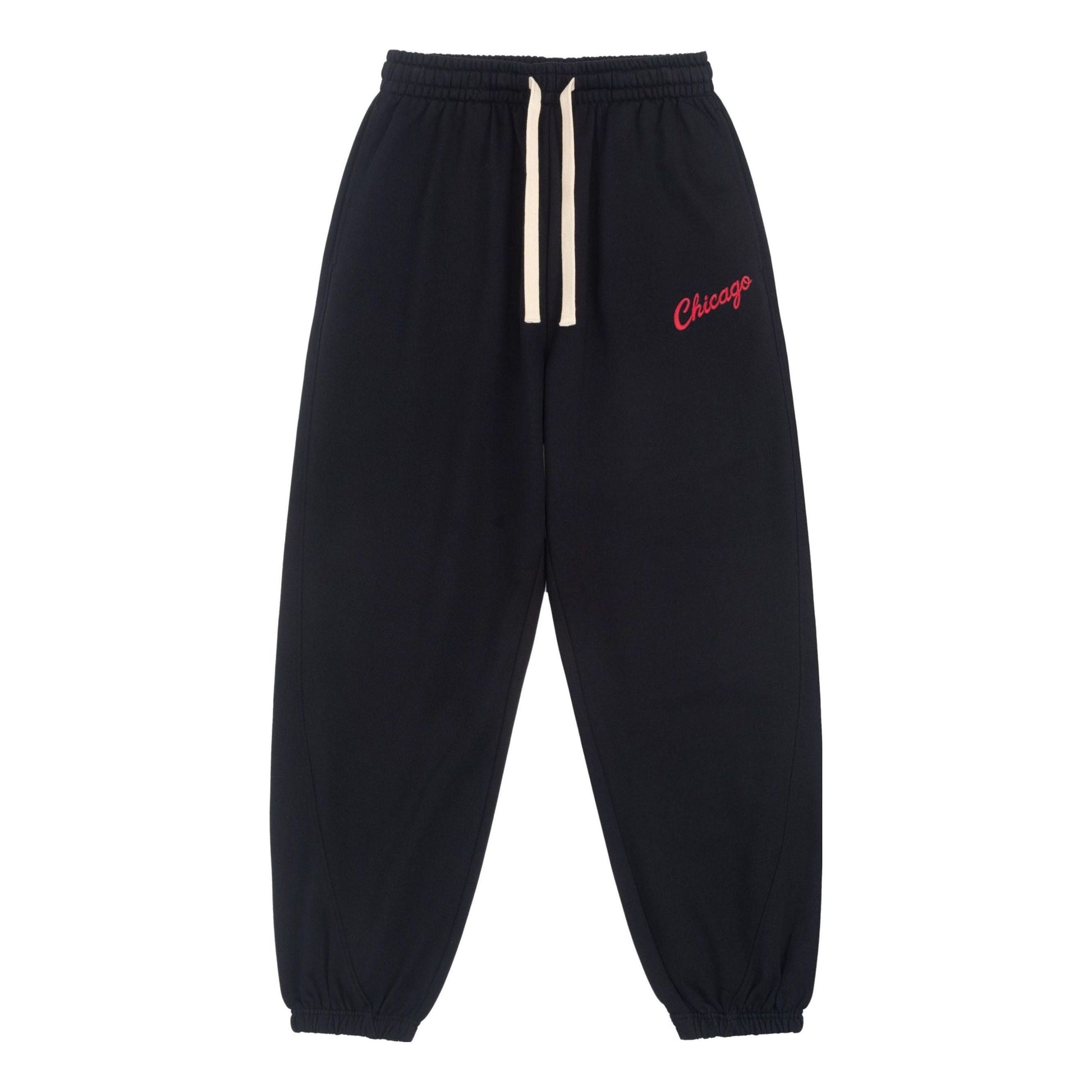 Mitchell & Ness x NBA Chicago Bulls Sweatpants 'Black' MNJYFWSP23091001