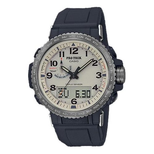 CASIO Waterproof Solar Powered Sports Mens Black Analog/Digital Combo PRW-50Y-1B
