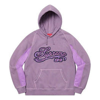 Supreme Paneled Script Hooded Sweatshirt 'Purple' SUP-SS21-704