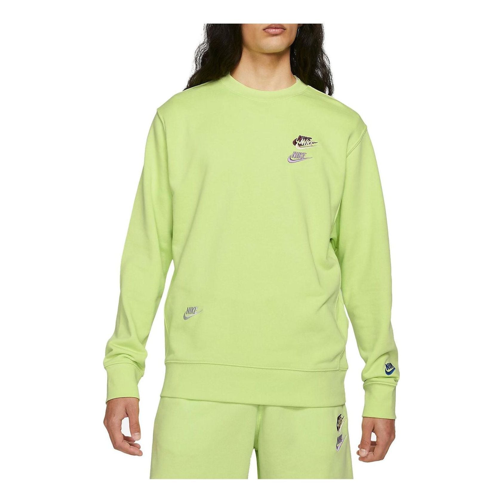 Nike Sportswear Logo Sweatshirt 'Neon' DJ6914-736