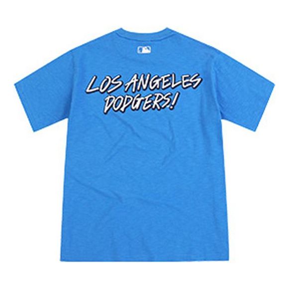 MLB Popcorn Series Los Angeles Dodgers Basic Printing Round Neck Short Sleeve Unisex Blue 31TSSC931-07U