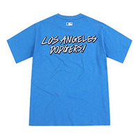 MLB Popcorn Series Los Angeles Dodgers Basic Printing Round Neck Short Sleeve Unisex Blue 31TSSC931-07U