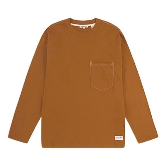Men's Levis Red Series Round Neck Long Sleeves Earthy Yellow T-Shirt A0141-0000