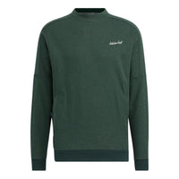 Men's adidas Gt Crew Sw Solid Color Alphabet Embroidered Round Neck Pullover Long Sleeves Green HG3262