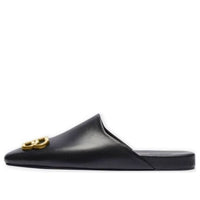 (WMNS) Balenciaga Sandals 'Black and Medal Logo' 590935WA72C1000