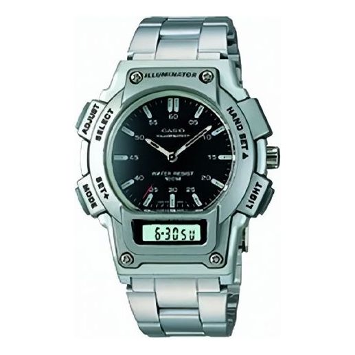 Men's CASIO STANDARD Series Classic Retro Numeric Watch Mens Silver Analog/Digital Combo AQ-150WD-1EVSD
