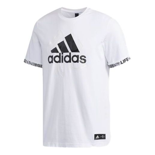 adidas Peking Op Mask Training Round Neck Pullover Short Sleeve White EA2108