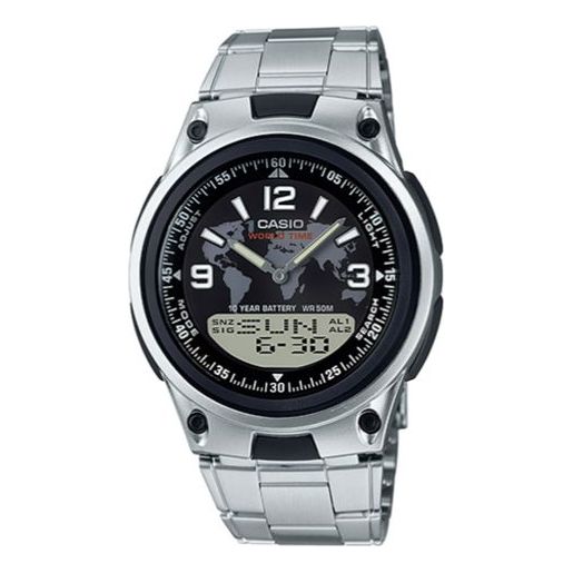 CASIO Stainless Steel Strap Black Analog/Digital Combo AW-80D-1A22021