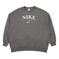 (WMNS) Nike Essential Fleece Oversized Crew Sweatshirt 'Grey Stone' DQ5106-289