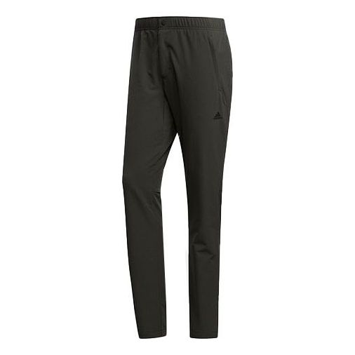 Men's adidas Softshell Pants Logo Printing Woven Casual Long Pants/Trousers Dark Green EH3938