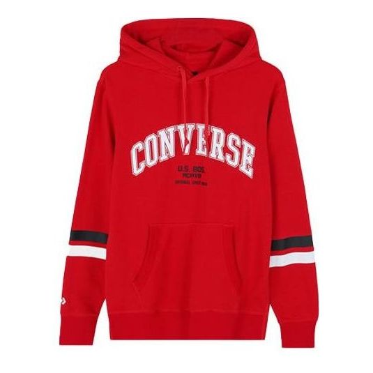 Converse Collegiate Text Pullover Hoodie Asia Sizing 'Red' 10017352-A04