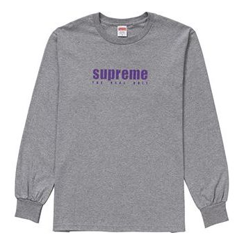 Supreme SS19 The Real Shit L/S Tee Heather Grey SUP-SS19-259