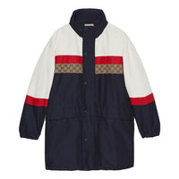 Gucci Matte Fabric Coat 'Off White Dark Blue' 751915-ZANZ8-9799