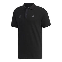 adidas Athleisure Casual Sports Short Sleeve Polo Shirt Black FK4469