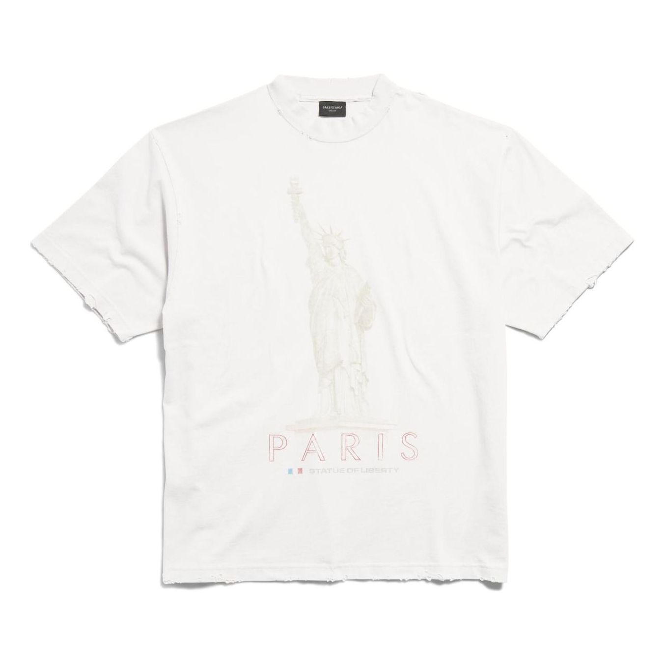 Balenciaga Paris Liberty T-Shirt 'Off White' 764235TQVR99016