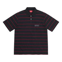 Supreme x Thrasher Stripe Polo 'Black Red' SUP-FW21-187