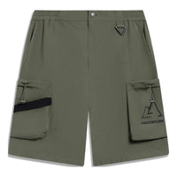 Li-Ning Counterflow Logo Straight Cargo Shorts 'Military Green' AKST587-5