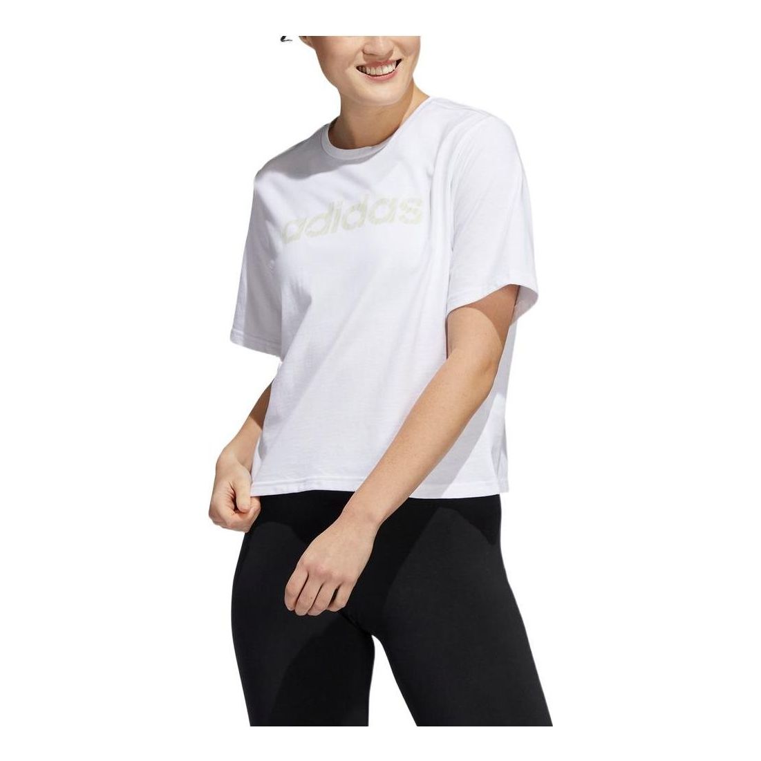 (WMNS) adidas Water Tiger Graphic Crop T-Shirt Asia Sizing 'White' HE4933