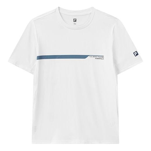 FILA Logo Alphabet Printing Round Neck Loose Short Sleeve White A11M121101F-WT