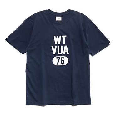 WTAPS WTVUA 03 Tee Navy Alphabet Short Sleeve Navy Blue WTAPS18AW-06