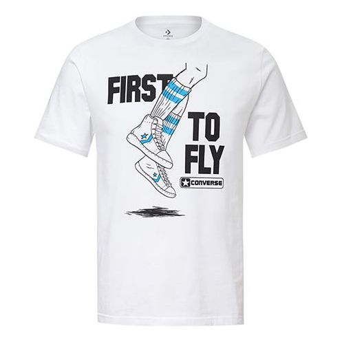 Men's Converse Pro Leather Alphabet Printing Casual Short Sleeve White 10020927-102