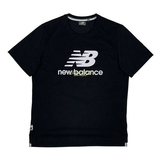 New Balance Athleisure Casual Sports Short Sleeve Couple Style Black NE92E021-BK