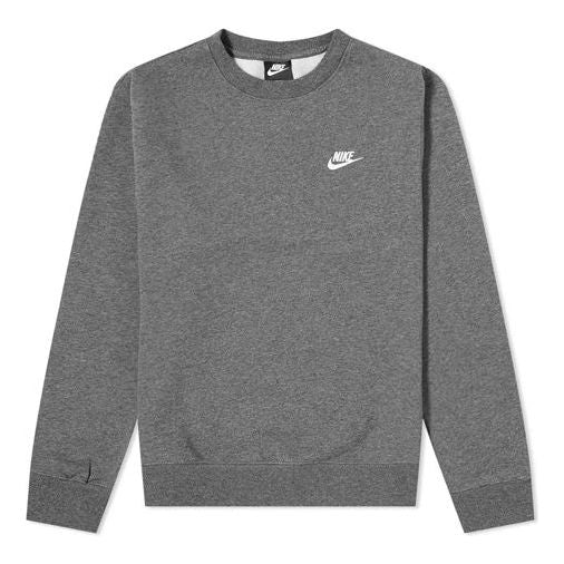 Men's Nike Club Chest Small Logo Round Neck Gray BV2662-071