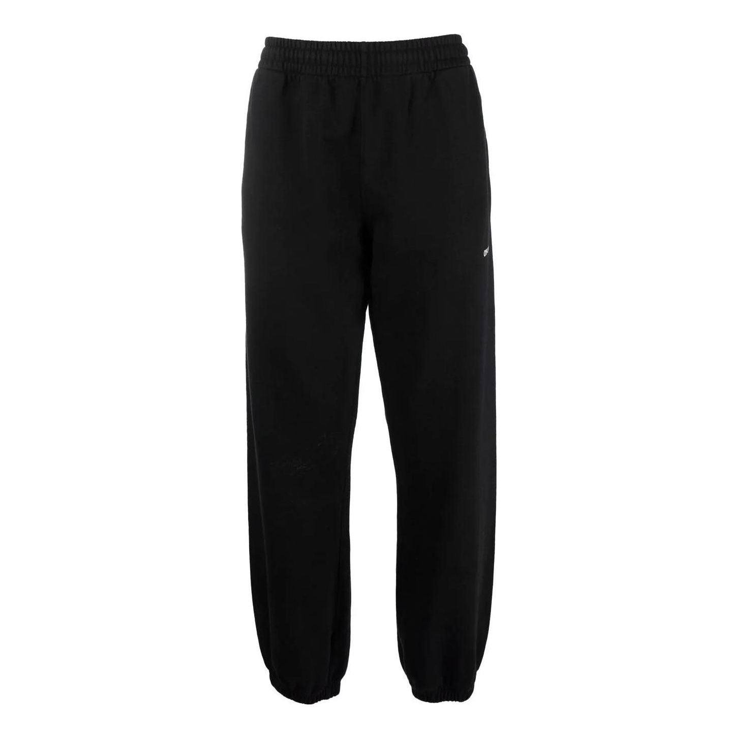 Men's Off-White FW22 Rear Logo Printing Casual Bundle Feet Sports Pants/Trousers/Joggers Version Black OMCH029S22FLE0131001
