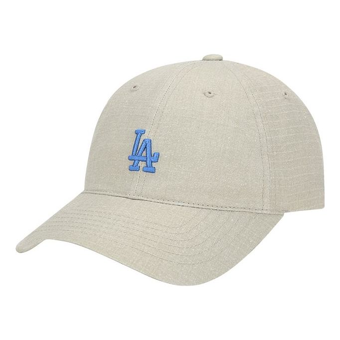 MLB Small Label Cap Baseball Cap Khaki Blue 32CPCE011-07B