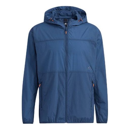 adidas Th Wb Wv Id Woven Sports Hooded Jacket Navy Blue GP0978
