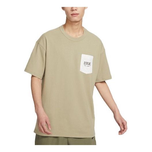 Nike Just Do It Chest Pocket T-Shirt 'Olive Green' FJ7681-276