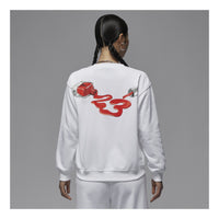(WMNS) Air Jordan Brooklyn Fleece Crew Neck Sweatshirt Asia Sizing 'White' HV9371-100