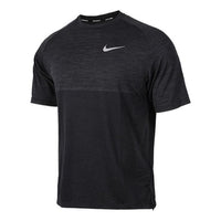 Men's Nike DRI-FIT Printing Logo Round Neck Quick Dry Short Sleeve Black T-Shirt 891427-060