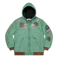 Supreme x The Great China Wall Hooded Work Jacket 'Green Grey Black' SUP-FW22-796