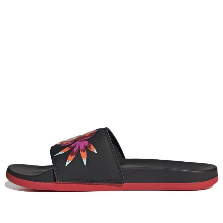 (WMNS) adidas Adilette Comfort Slide 'Black Floral' FZ1735