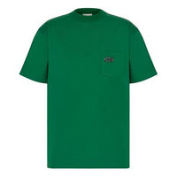 Men's DIOR x KENNY FW21 Crossover Pocket Alphabet Pattern Loose Short Sleeve Green 193J635A0677-C679