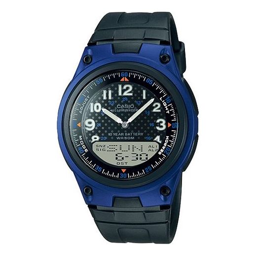 CASIO Waterproof BlueBlack Analog/Digital Combo AW-80-2B2021