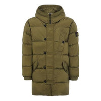 STONE ISLAND Compass-patch Hooded Down Jacket 'Olive Green' 791571432-V0058