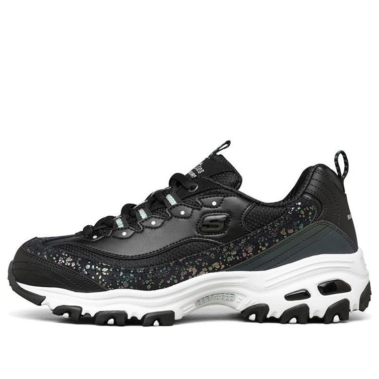 (WMNS) Skechers D'Lites 1.0 Low-Top Daddy Shoes Black 149462-BKW