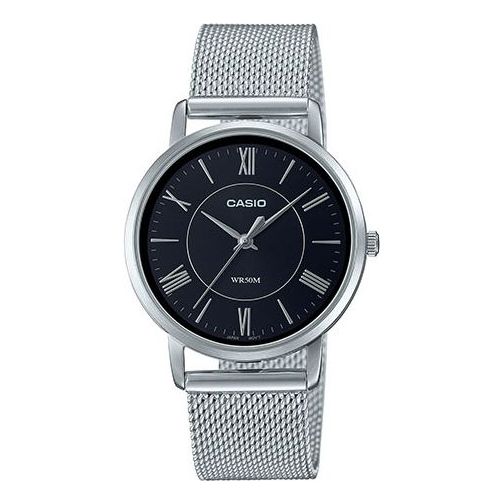 Casio Dress Analog Watch 'Silver Black' LTP-B110M-1AV