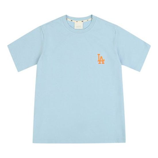 MLB Los Angeles Dodgers Basic Small Logo Short Sleeve Unisex Sky Blue 31TS10031-07S