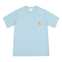 MLB Los Angeles Dodgers Basic Small Logo Short Sleeve Unisex Sky Blue 31TS10031-07S