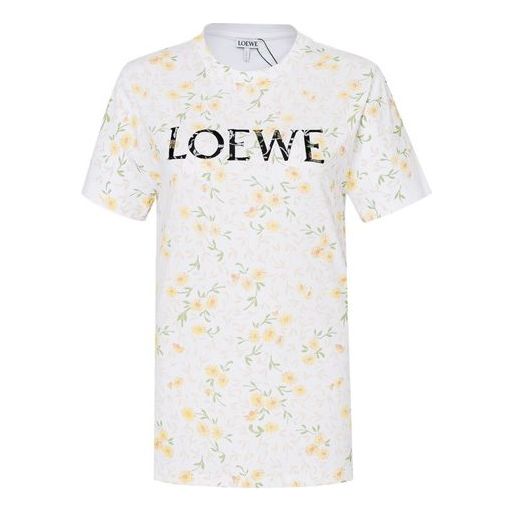 LOEWE Flowers Short Sleeve White S540333XAR