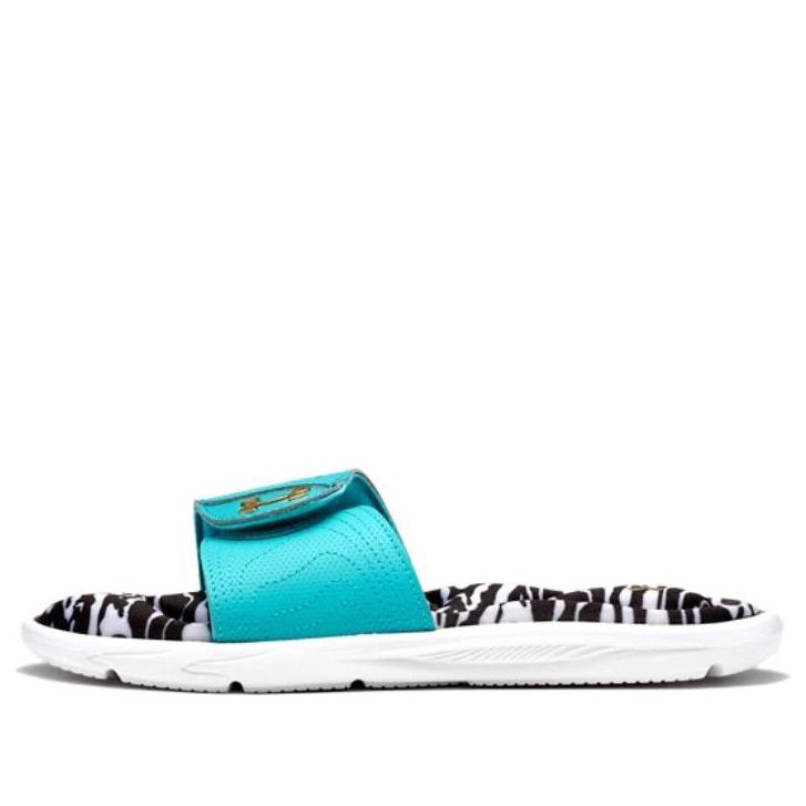 (WMNS) Under Armour Ignite 6 Graphic Footbed Slide 'White Neptune' 3023767-106