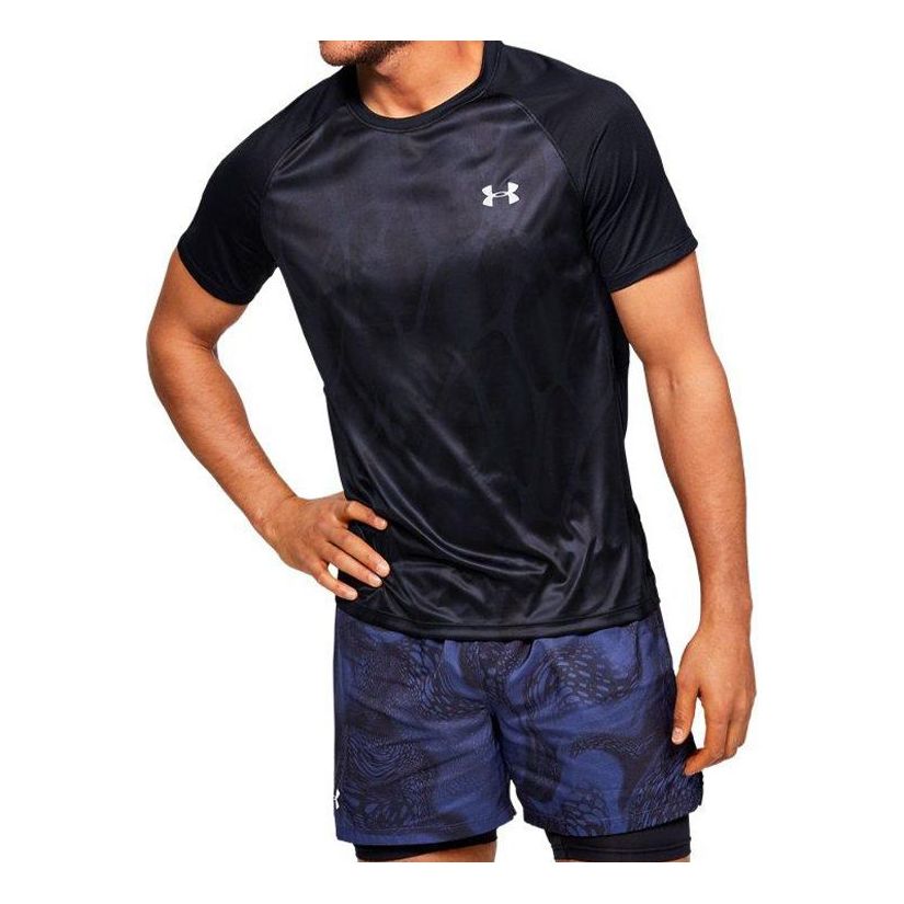 Under Armour Unisex Qualifier Iso-Chill Printing Tee Black 1350133-002