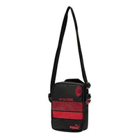PUMA AC Milan Square Shoulder Bag 'Black Red' 07826705