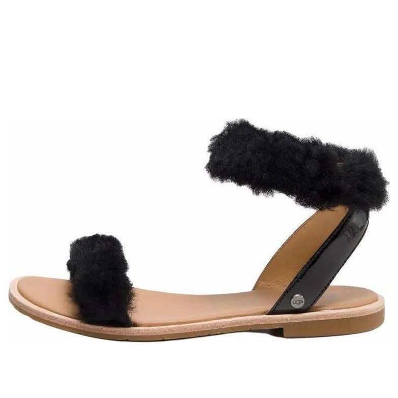 (WMNS) UGG Fluff Springs Sandal 'Black' 1101438-BLK