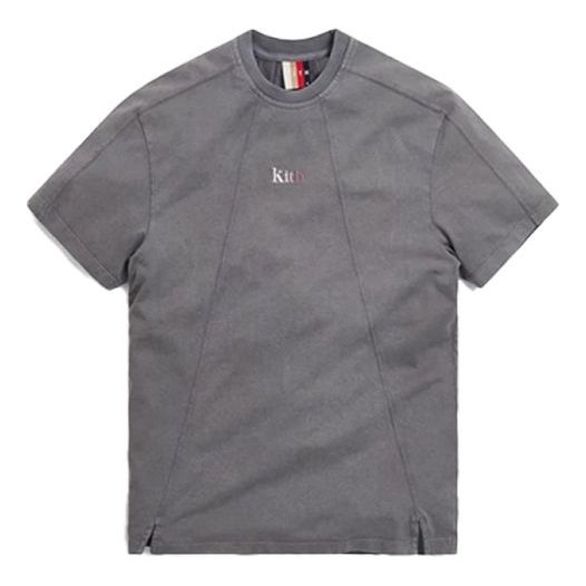 KITH Splicing Gradient Logo Round Neck Short Sleeve Unisex Brown KH3818-108