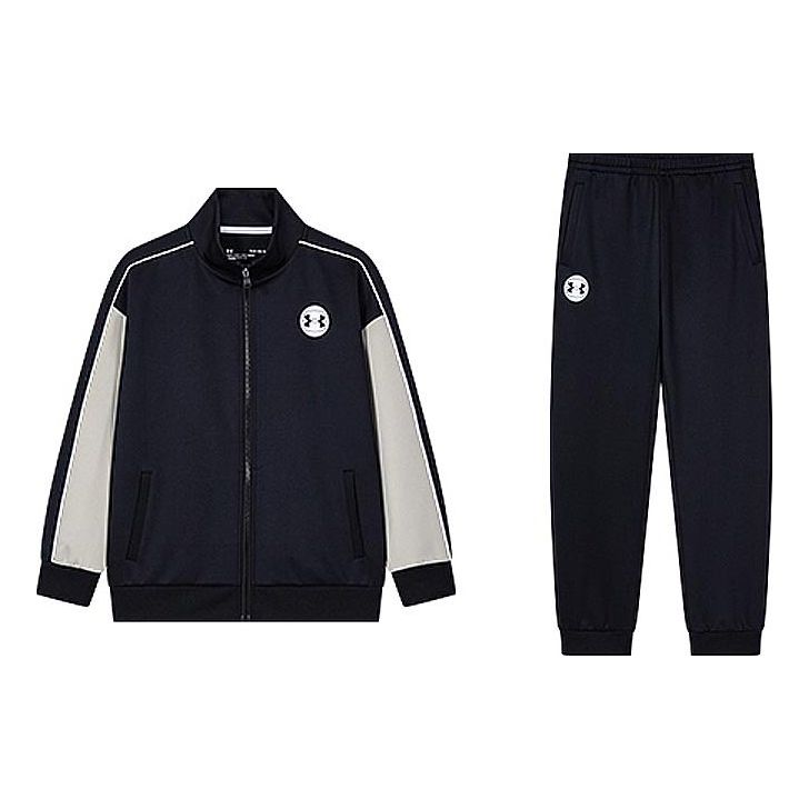(GS) Under Armour Classic Sport Jacket And Joggers 'Black Grey' 233103660